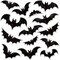 14Pcs Halloween Thick Gel Clings Spooky Black Bat Window Gel Decals